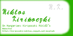 miklos kiripoczki business card